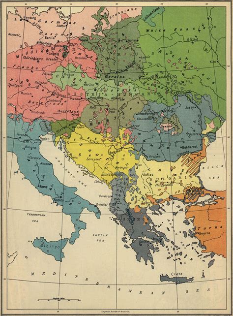 Ethnographic Map Of Austria Hungary Balkans