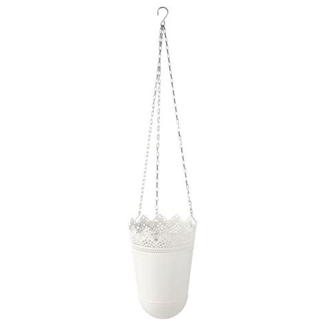 Skurar Hanging Planter Inoutdooroff White 12 Cm Ikea