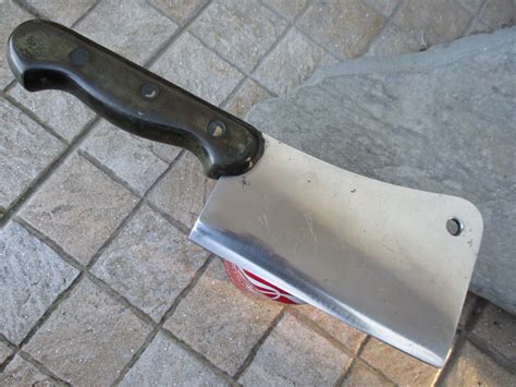 vintage germany rostfrei meat tool strong cleaver butcher stainless steel knife ebay