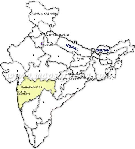 Map Of India Maharashtra Maps Of The World