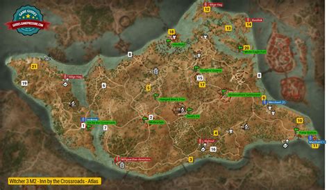 Map Of Important Locations In Inn By The Crossroads M2 The Witcher 3