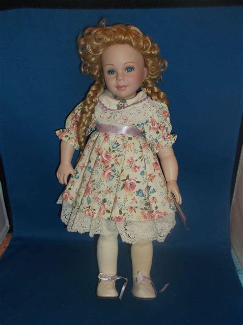 Treasures In Lace Porcelain Doll Blonde Hair Braids Curls 14 In From
