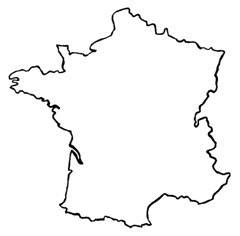 The most common france map outline material is metal. France Outline - ClipArt Best