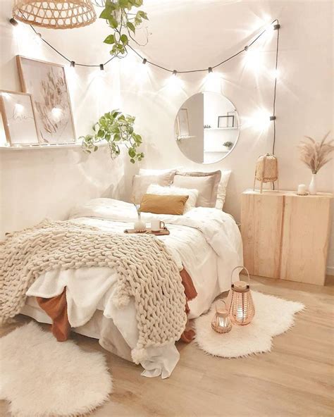 A Sweet Boho Bedroom With Bright Lighting By Sandradecosweethome