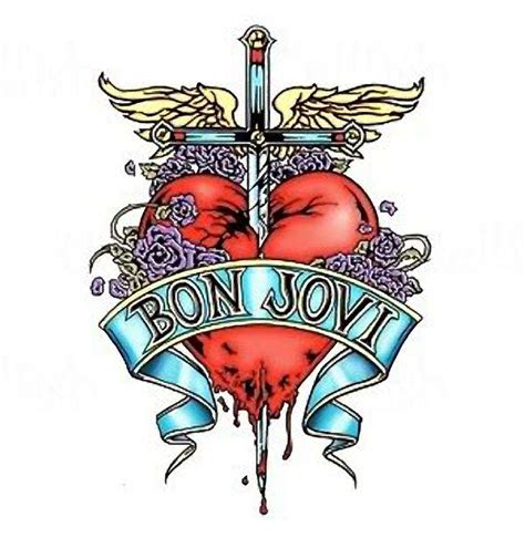 Bon Jovi Band Logo Bon Jovi Heart Color Explore More Like Bon