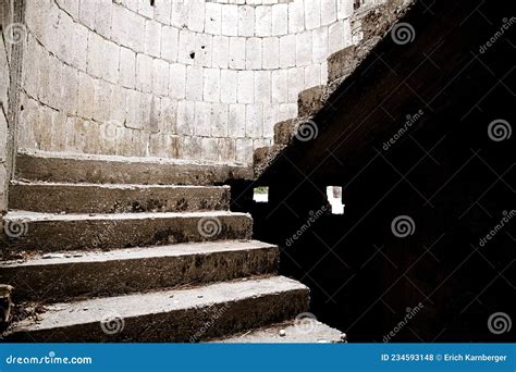 Staircase In A Ruined Building Stock Photo Image Of Broken Interior