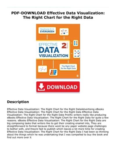 Pdf Download Effective Data Visualization The Right Chart For The