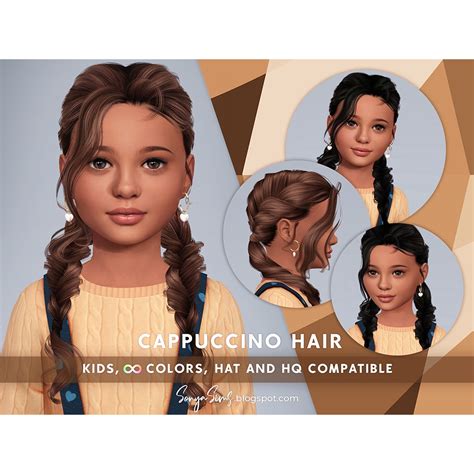 Sonyasims Cappuccino Hair Kids The Sims 4 Create A Sim Curseforge