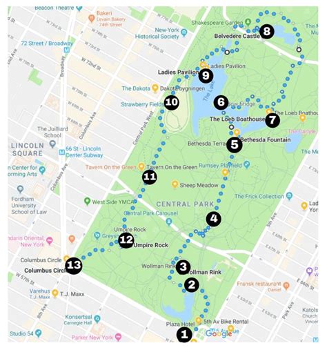 Printable Central Park Map
