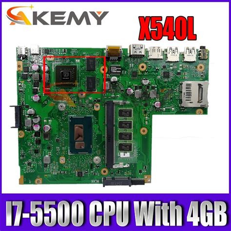 X540lj With I7 5500 Cpu With 4gb Memory Mainboard For Asus X540 X540l