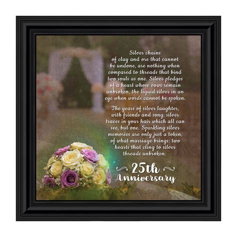 There are picture frames that will display a lovely photo of the couple, together and smiling. 25th Wedding Anniversary Gifts for Couples, 25th ...