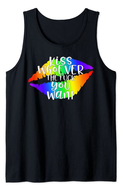 Kiss Whoever The Fuck You Want Lgbt Flag Lips Ts Lgbtq