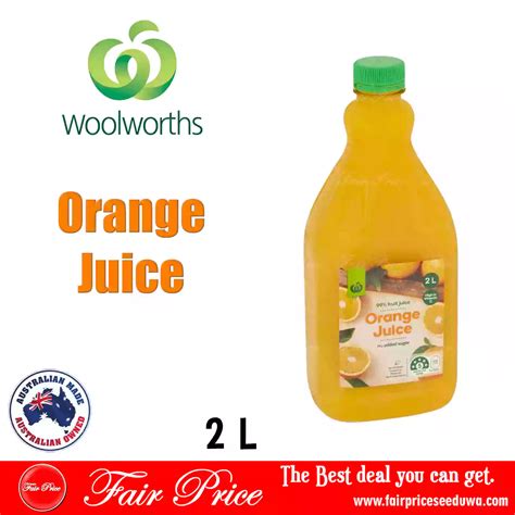 Woolworths Orange Juice 2l Fair Price Seeduwa