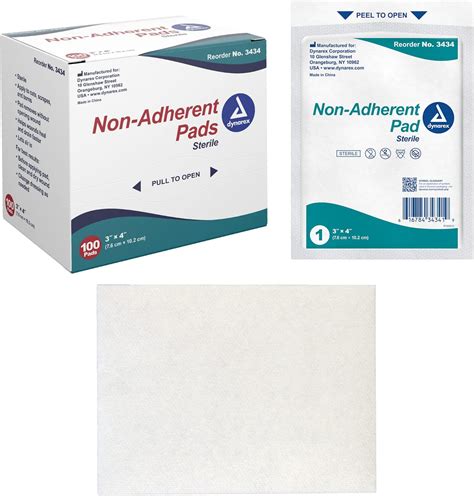 Dynarex Non Adherent Pads Sterile Individually Packaged