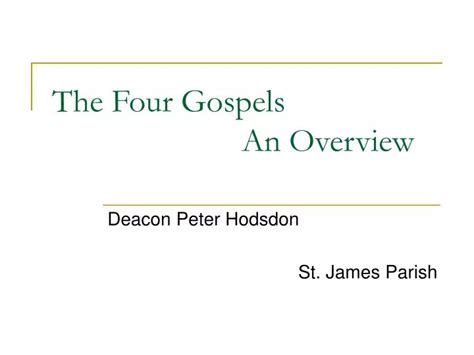 Ppt The Four Gospels An Overview Powerpoint Presentation Free