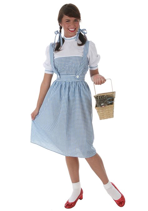 Women Kansas Girl Long Dress Costume Plus Size Dorothy Costume