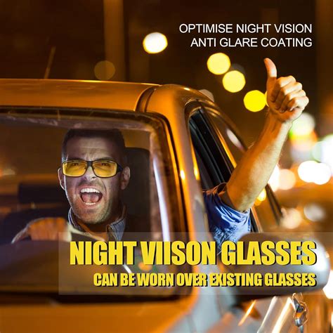 Buy Paukis Night Driving Glasses Fit Over Glasses For Men And Women Hd