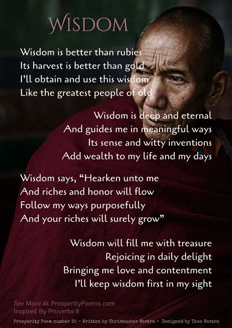 Prosperity Poem Wisdom Poem 32