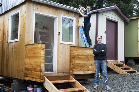 Tiny Homes Homeless Seattle Tiny Homes Homeless Seattle Houses House Building Village Housing
