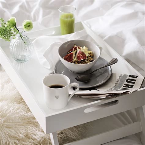 Matte White Breakfast In Bed Tray Home Accessories The White Company Uk