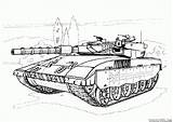 Coloring Merkava Colorkid Tanks Vehicles sketch template