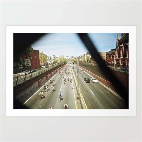 Bike Race Under The Highway Overpass Art Print By Anna Malafronte