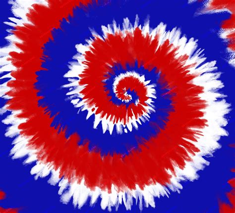 This Unique Bold And Vibrant Red White Blue Patriotic Tie Dye Swirl
