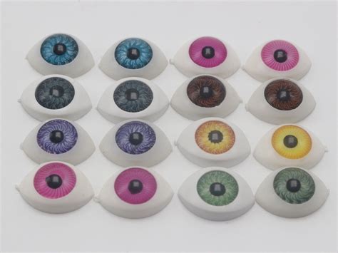 20pcs 10pairs mixed color acrylic oval doll eyes eyeballs 12x16mm troll eye ebay