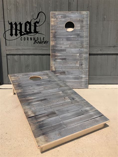 Barnwood Custom Cornhole Wraps Weathered Wood Cornhole Etsy Custom