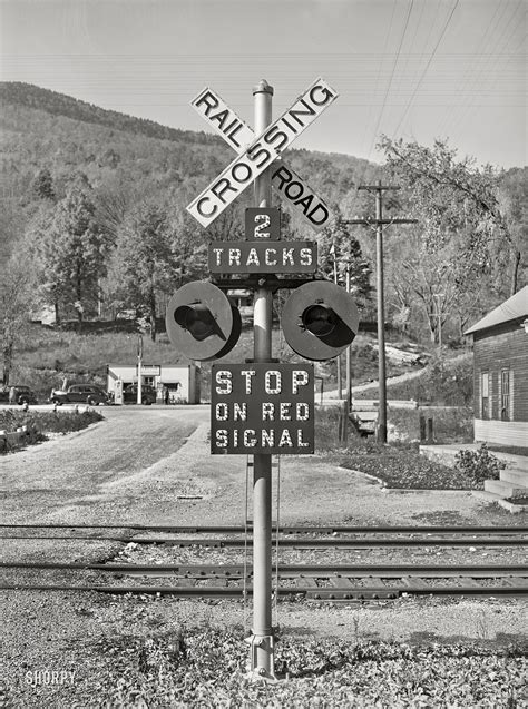 October 1939 Railroad Crossing Near Shaftsbury Vermont Shorpy