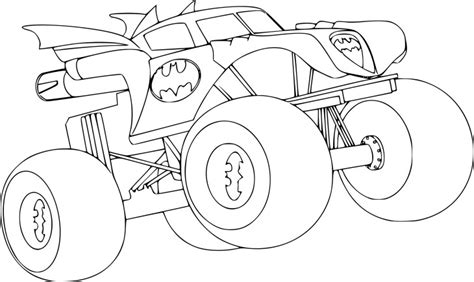 Coloriage Monster Truck Batman à imprimer