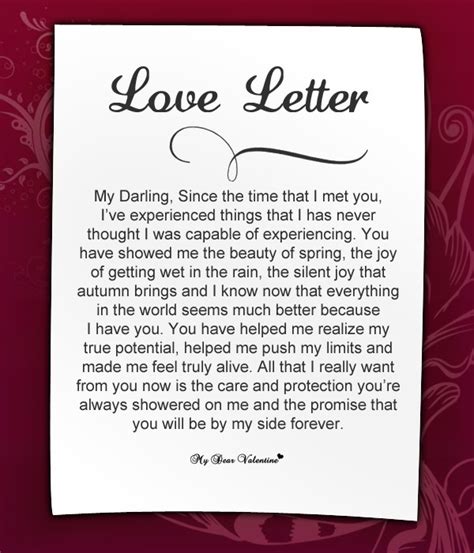 20 Romantic Love Letters For Her