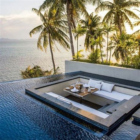 Sunken Fire Pit And Or Table Surrounded By Infinity Lap
