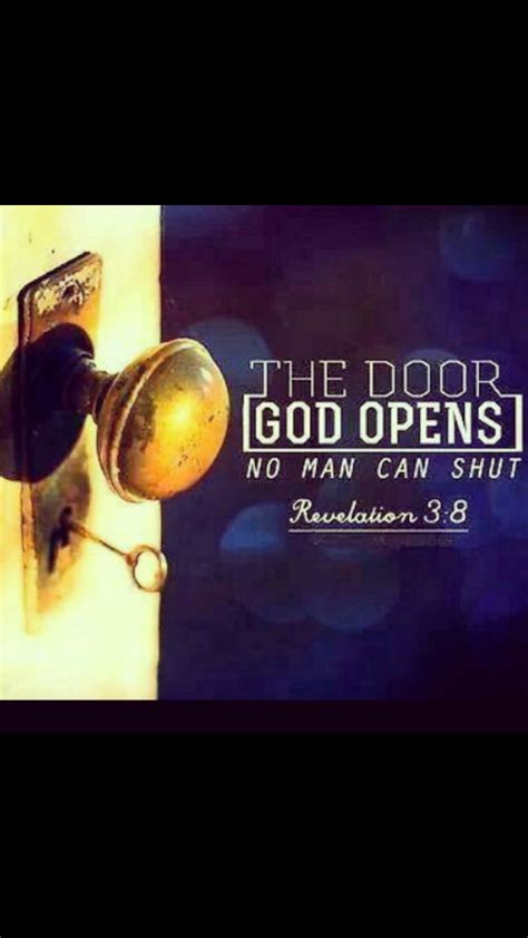 God Opens Doors No Man Can Shut Revelation 38new International