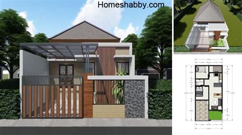 Desain Dan Denah Rumah Minimalis Ukuran 6 X 11 M Dengan Pintu Samping