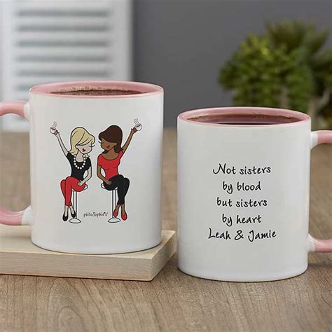 Kitchen And Dining Personalized Friendship Coffee Mugs For Bff Custom Two