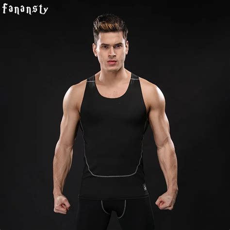 Summer Mens Sports Compression Tank Tops Quick Dry Bodybuilding Fitness Men Athletic Running