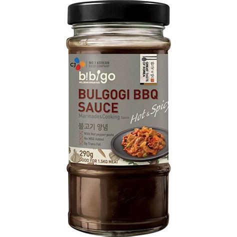 Koreans also cook bulgogi in its own juice in a pan over the stove top for softer meat and some delicious sauce. Korean spicy bulgogi BBQ sauce flask 290 g · BIBIGO ...