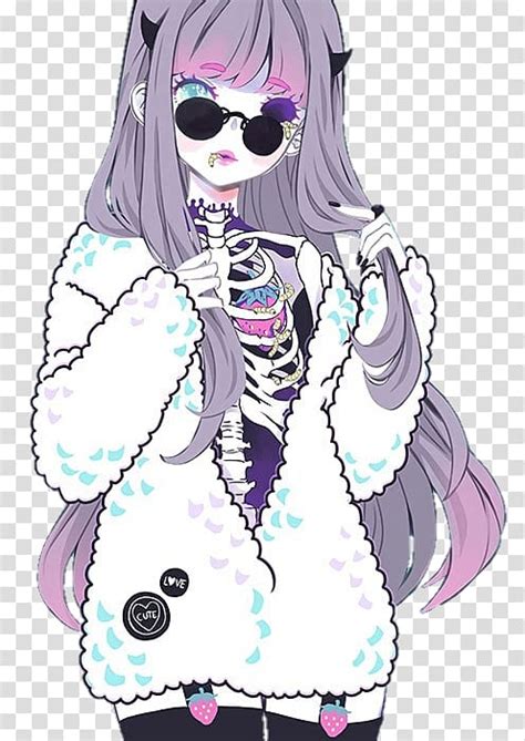 Lavender Hair Cute Anime Girl With Light Purple Hair
