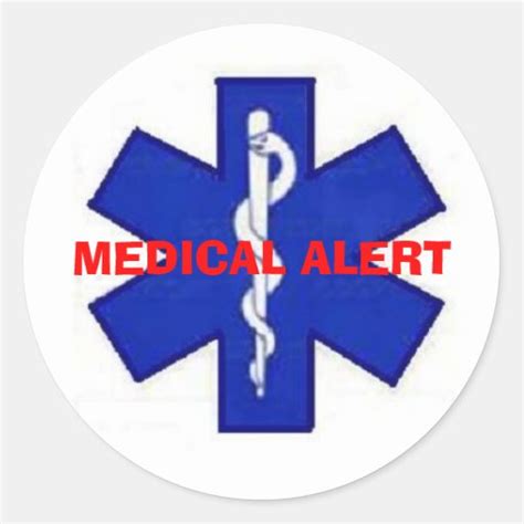 Medical Alert Sticker Zazzle