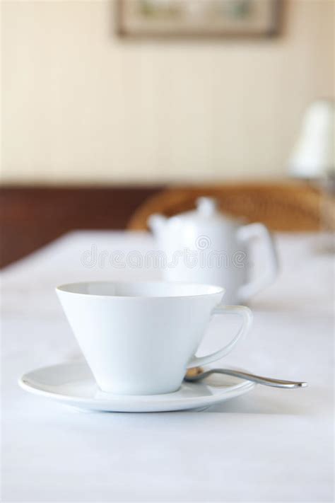 Tea Still Life With Cup And Pot Stock Image Image Of Daylight Table