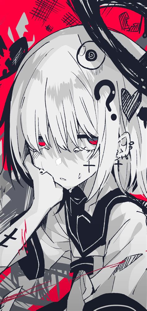 Anime Girl White Hair 1080x2280 Phone Hd Wallpaper