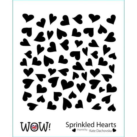 Wow Stencils Sprinkled Hearts