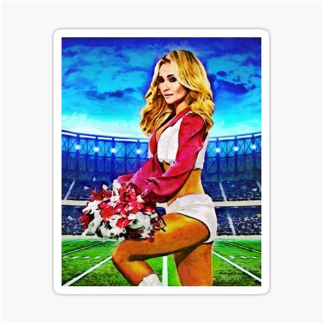 Cheerleader Beautiful Blonde Cheerleader American Football Art Sticker For Sale By