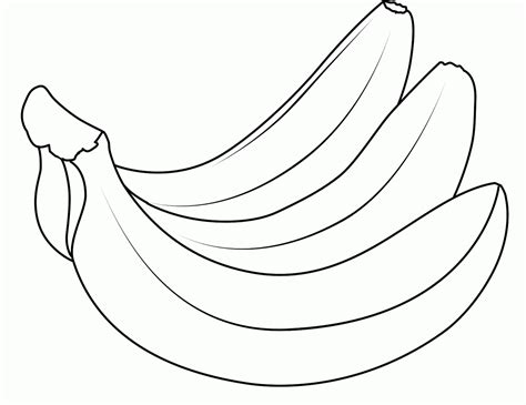 Banana Printable Coloring Pages Sketch Coloring Page