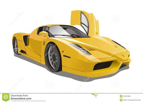 Vector Yellow Ferrari Enzo Racing Cars Editorial Image