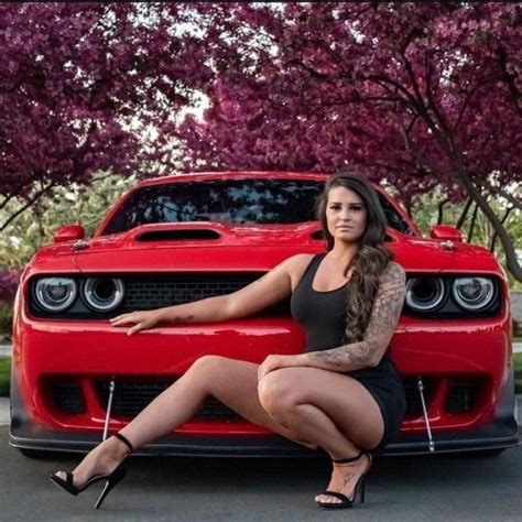 Carsandpinups — Dodge Challenger Mopar Girl Car Girls Sexy Cars