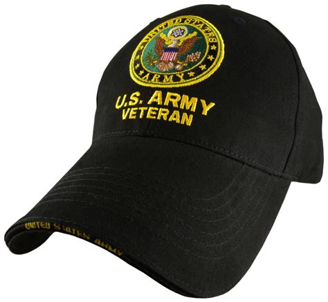 Us Army Veteran With Logo Direct Embroidered Cap