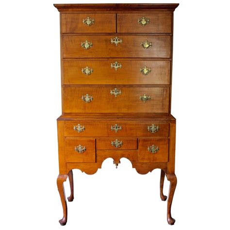 Newport Queen Anne Tiger Maple Highboy Christopher Townsend Shop At