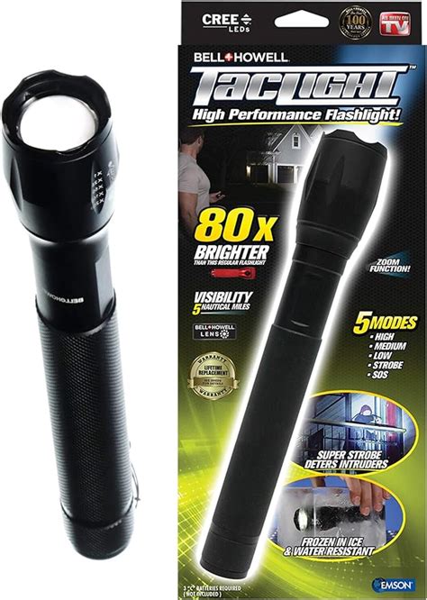 Bellhowell Taclight Flashlight Led Tactical Flashlight With 5 Modes